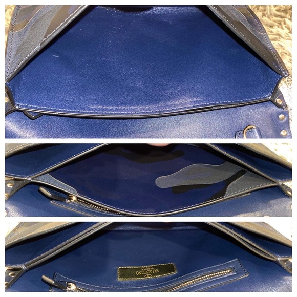 Valentino Rockstud Navy/Camo Clutch - Picture 9 of 12